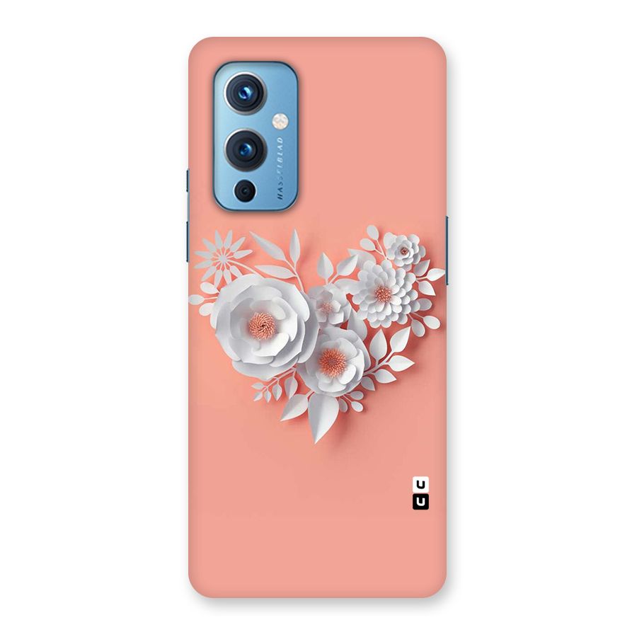 White Paper Flower Back Case for OnePlus 9