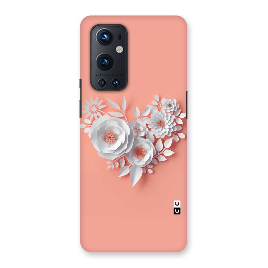 White Paper Flower Back Case for OnePlus 9 Pro