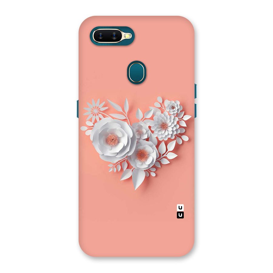 White Paper Flower Back Case for Oppo A11k