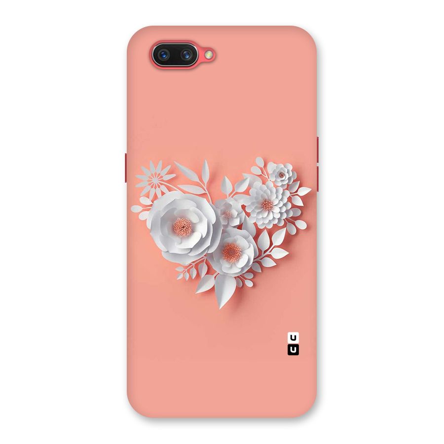 White Paper Flower Back Case for Oppo A3s