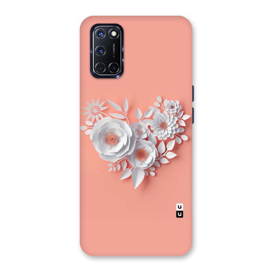 White Paper Flower Back Case for Oppo A52