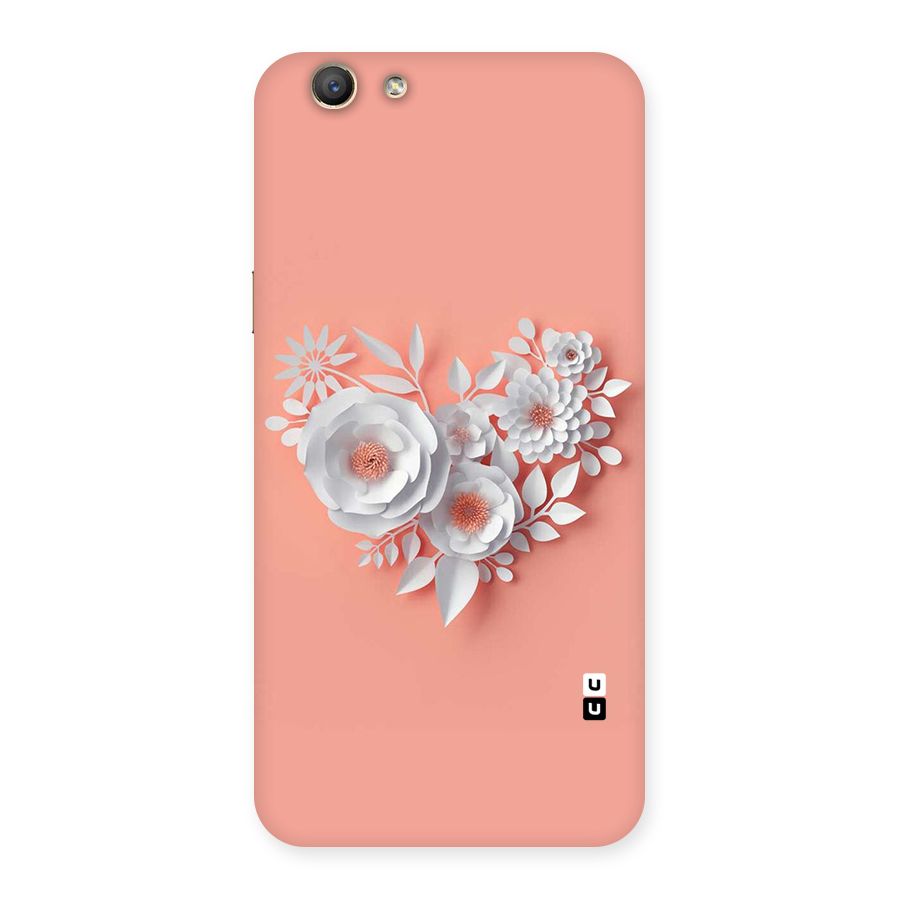 White Paper Flower Back Case for Oppo A59