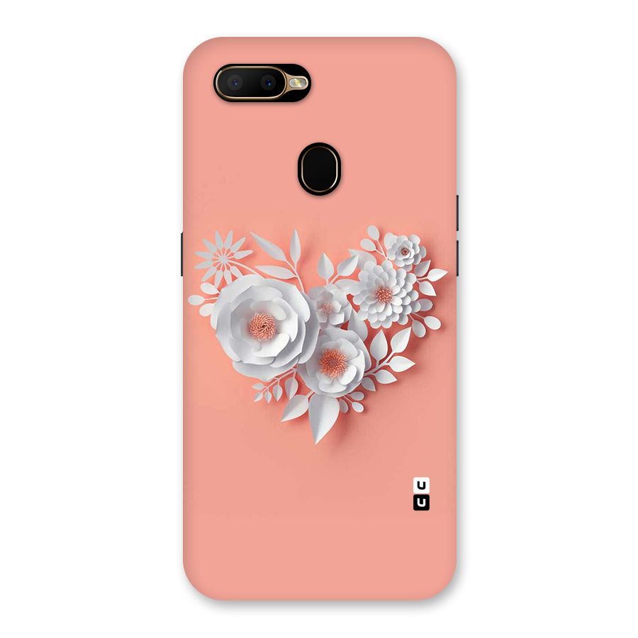 White Paper Flower Back Case for Oppo A5s