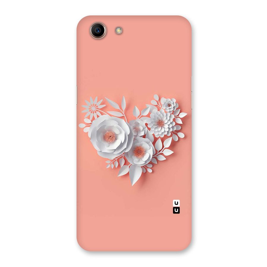 White Paper Flower Back Case for Oppo A83 (2018)