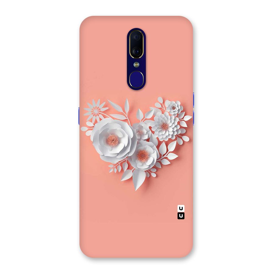 White Paper Flower Back Case for Oppo A9