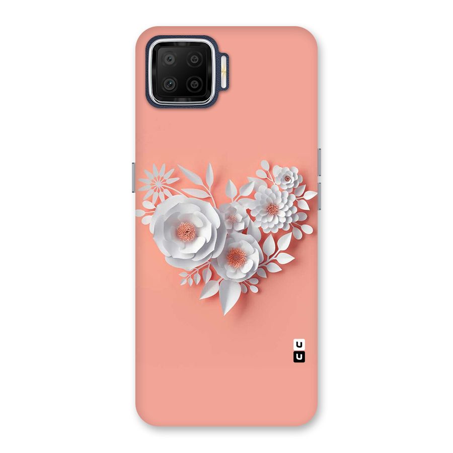 White Paper Flower Back Case for Oppo F17