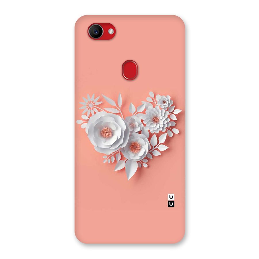 White Paper Flower Back Case for Oppo F7
