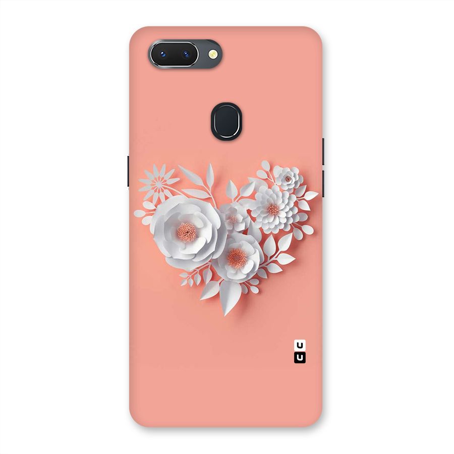 White Paper Flower Back Case for Oppo Realme 2