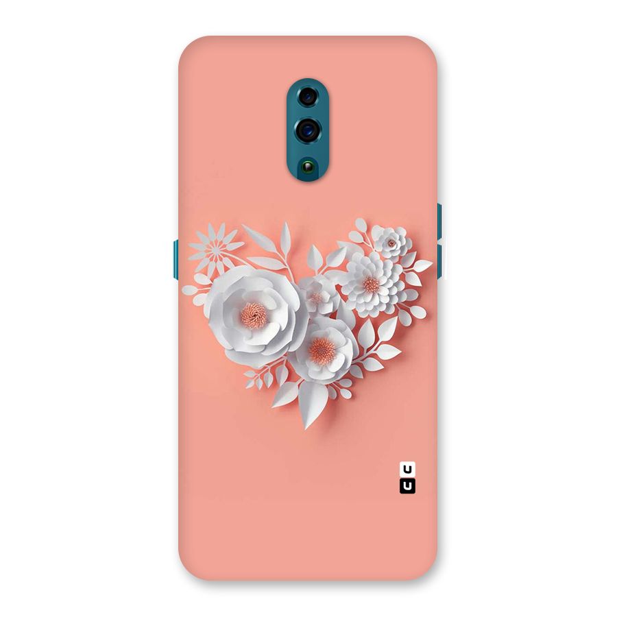 White Paper Flower Back Case for Oppo Reno