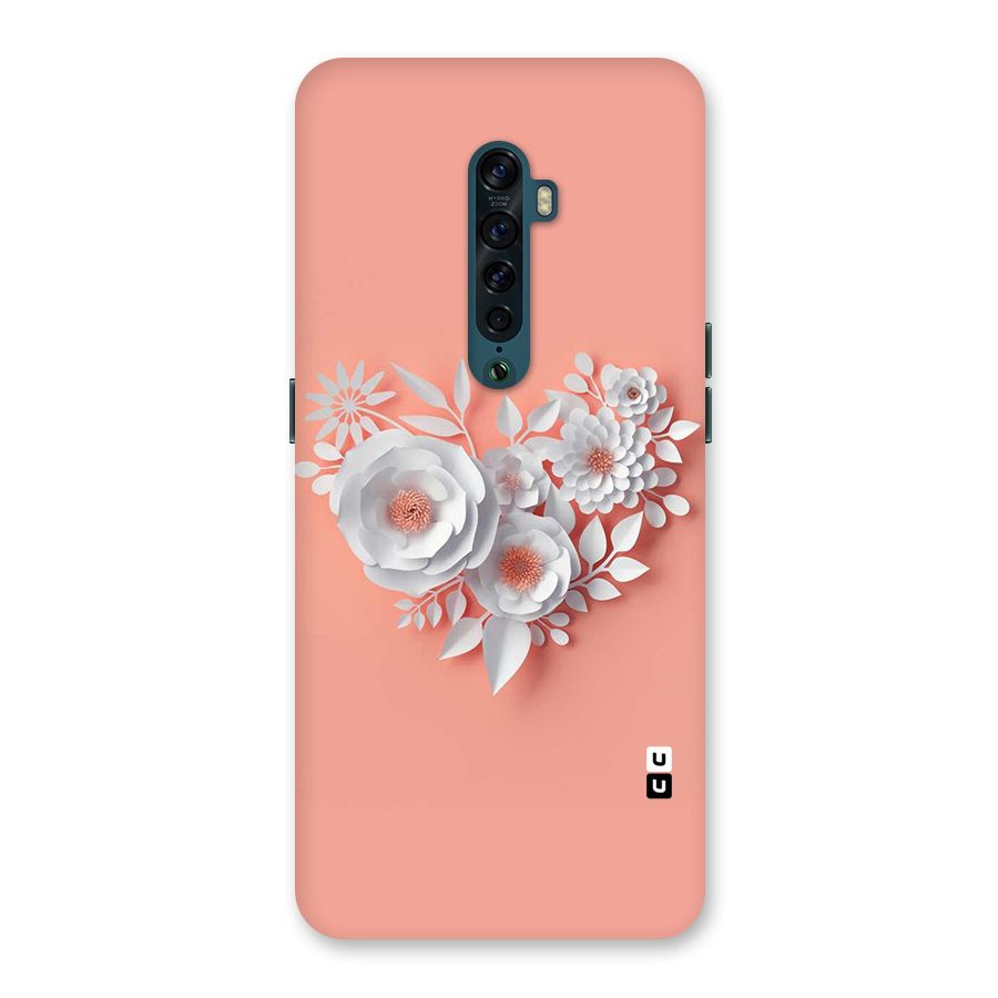 White Paper Flower Back Case for Oppo Reno2
