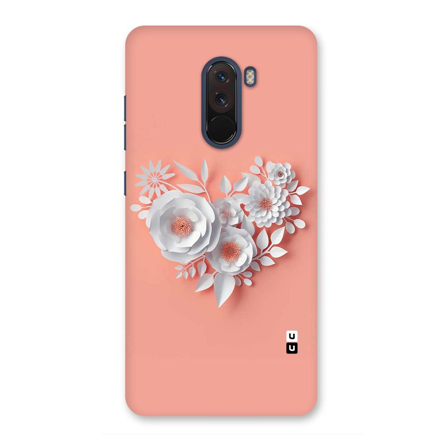 White Paper Flower Back Case for Poco F1