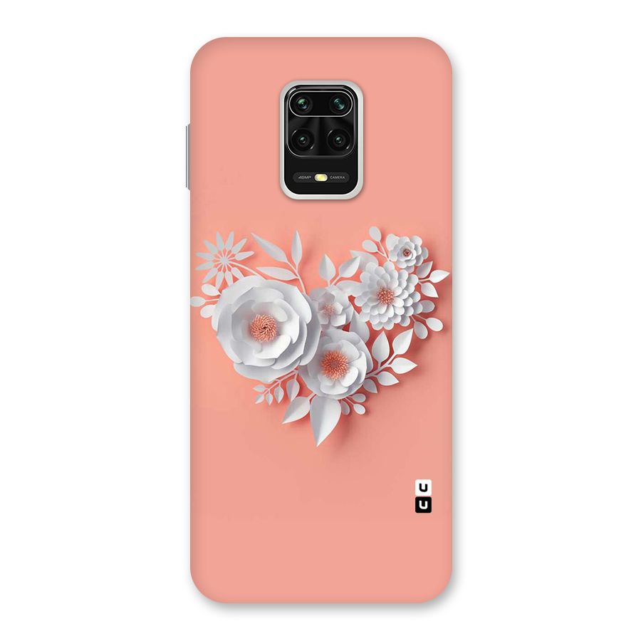 White Paper Flower Back Case for Poco M2 Pro