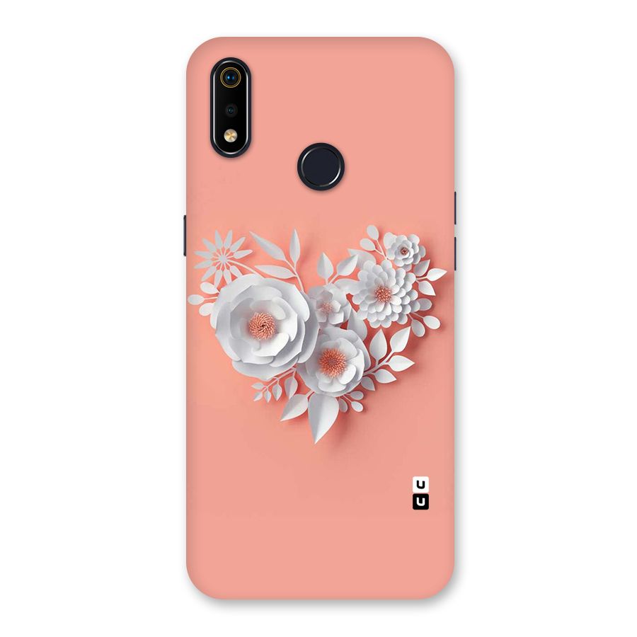 White Paper Flower Back Case for Realme 3i