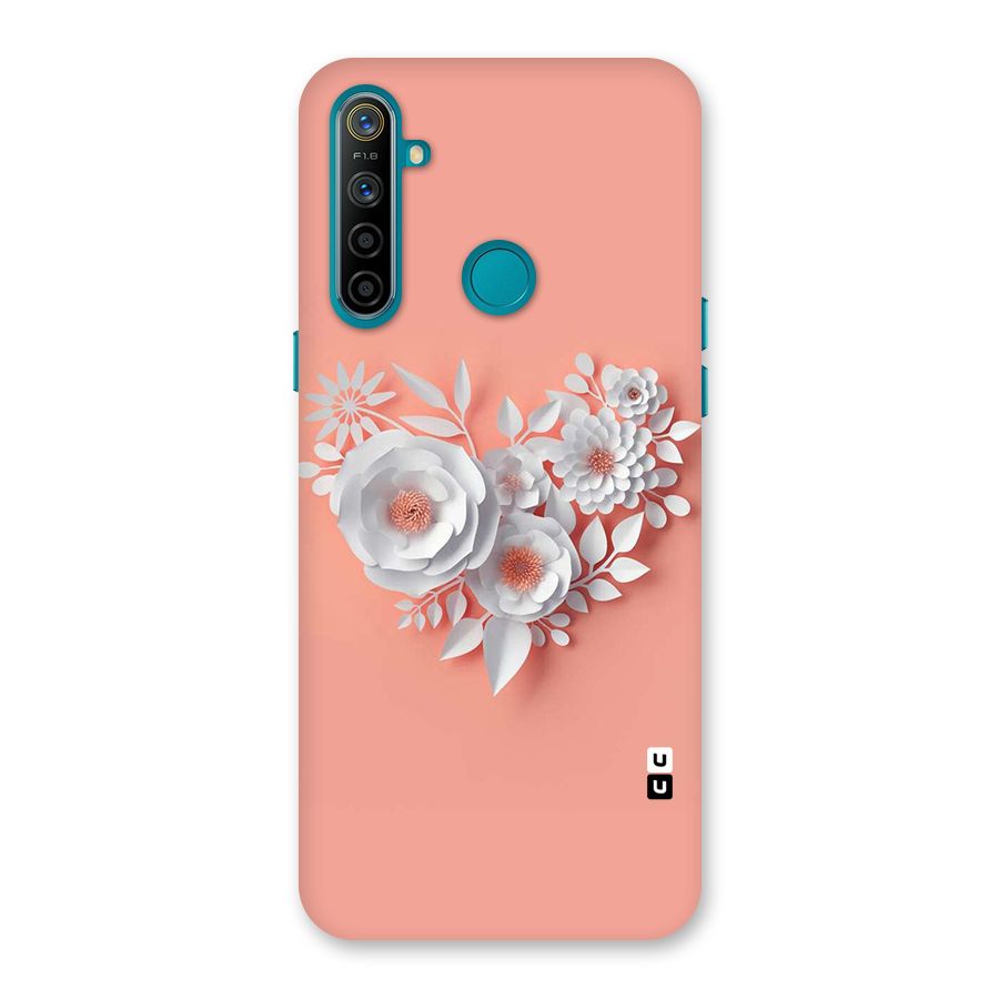White Paper Flower Back Case for Realme 5i