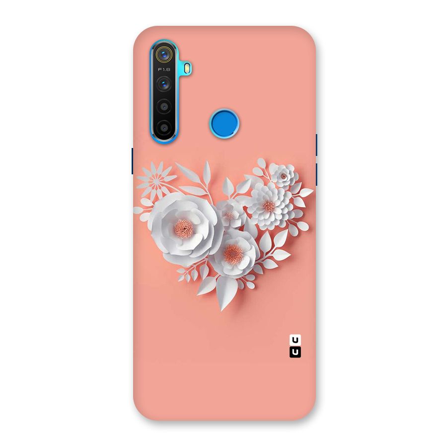 White Paper Flower Back Case for Realme 5s