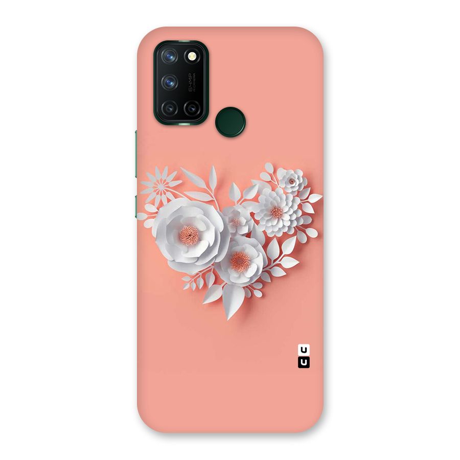 White Paper Flower Back Case for Realme 7i