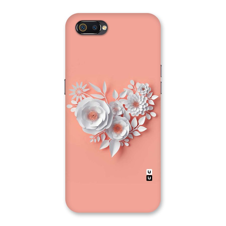 White Paper Flower Back Case for Realme C2