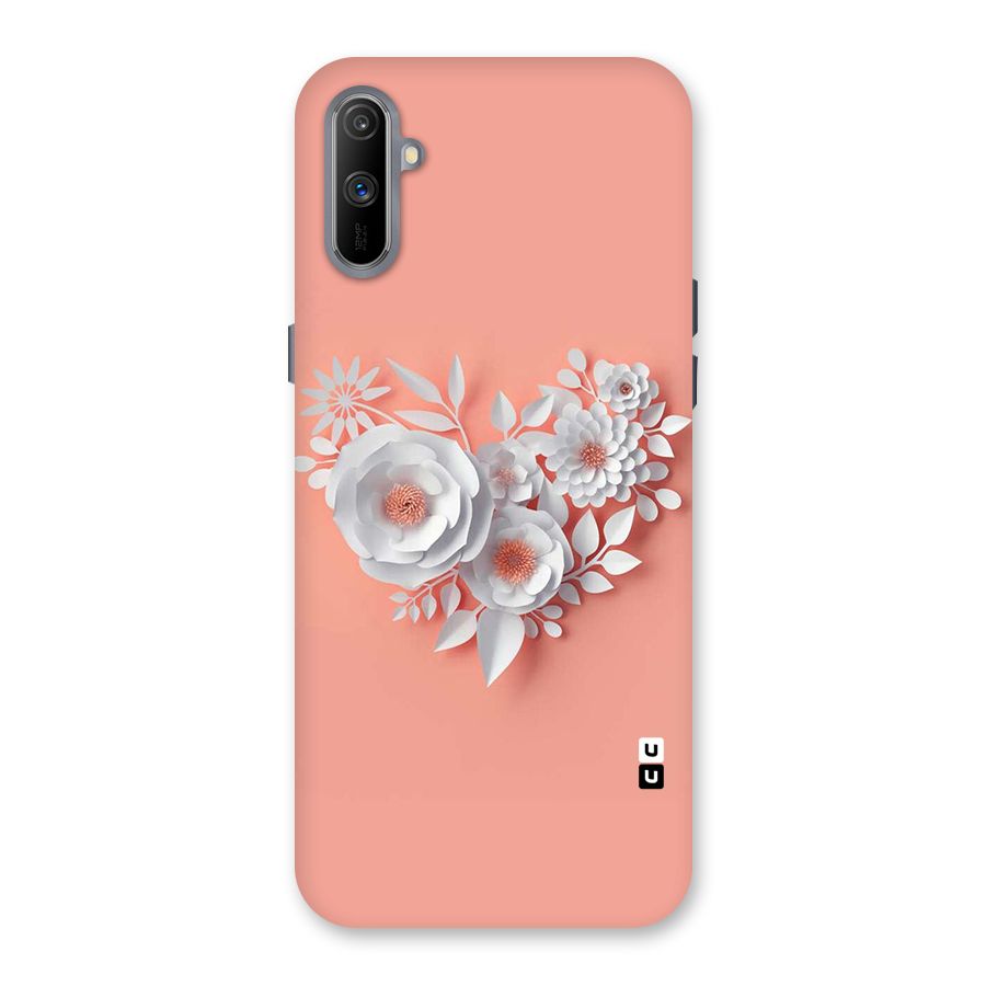 White Paper Flower Back Case for Realme C3