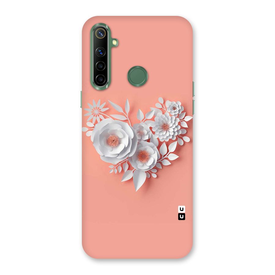 White Paper Flower Back Case for Realme Narzo 10