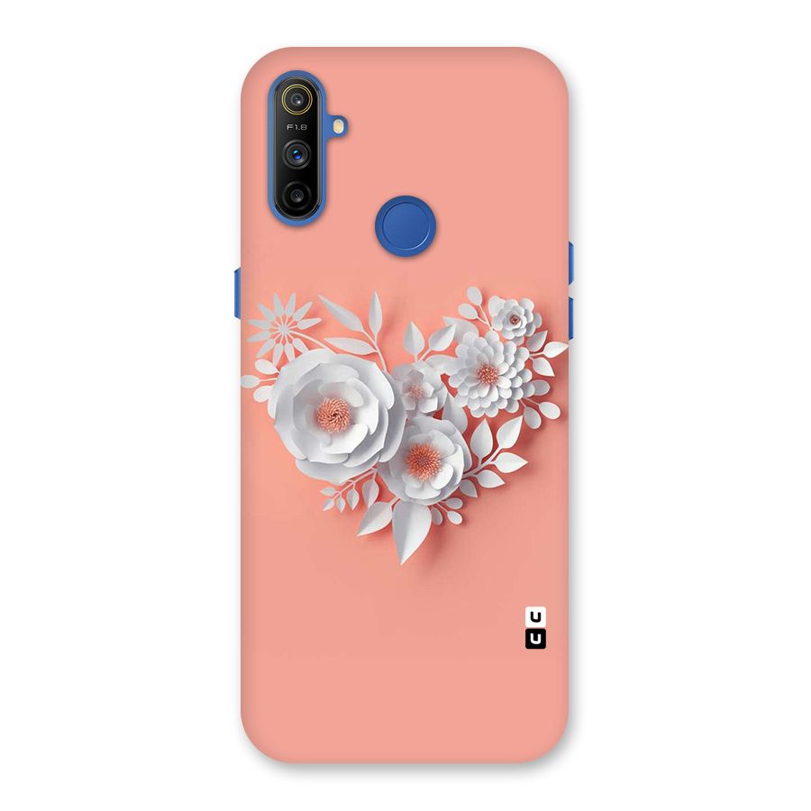White Paper Flower Back Case for Realme Narzo 10A