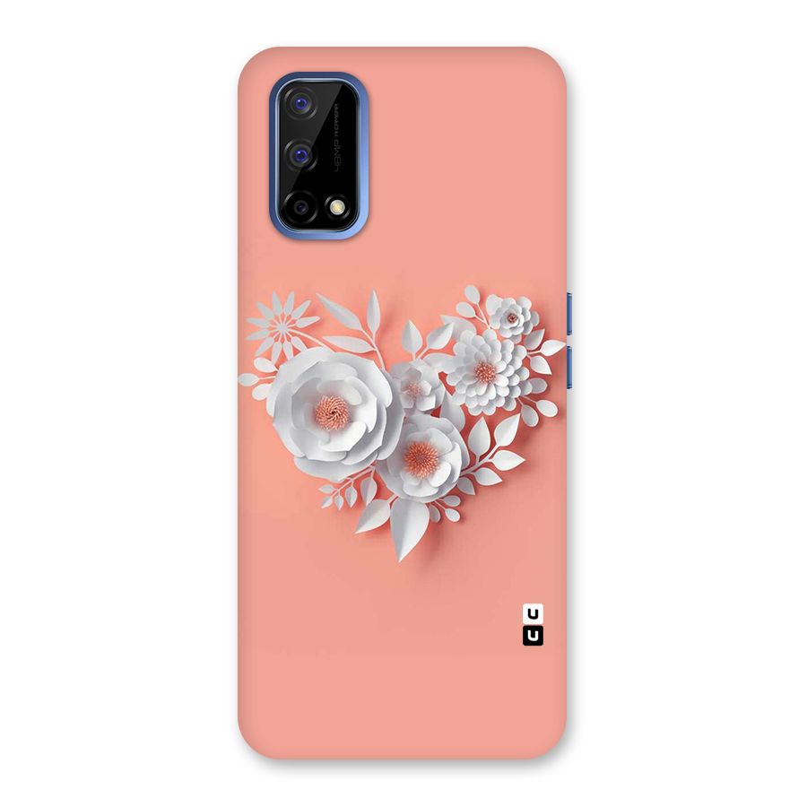 White Paper Flower Back Case for Realme Narzo 30 Pro