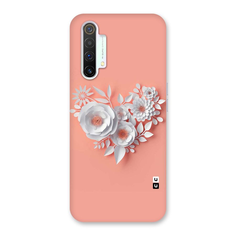 White Paper Flower Back Case for Realme X3 SuperZoom