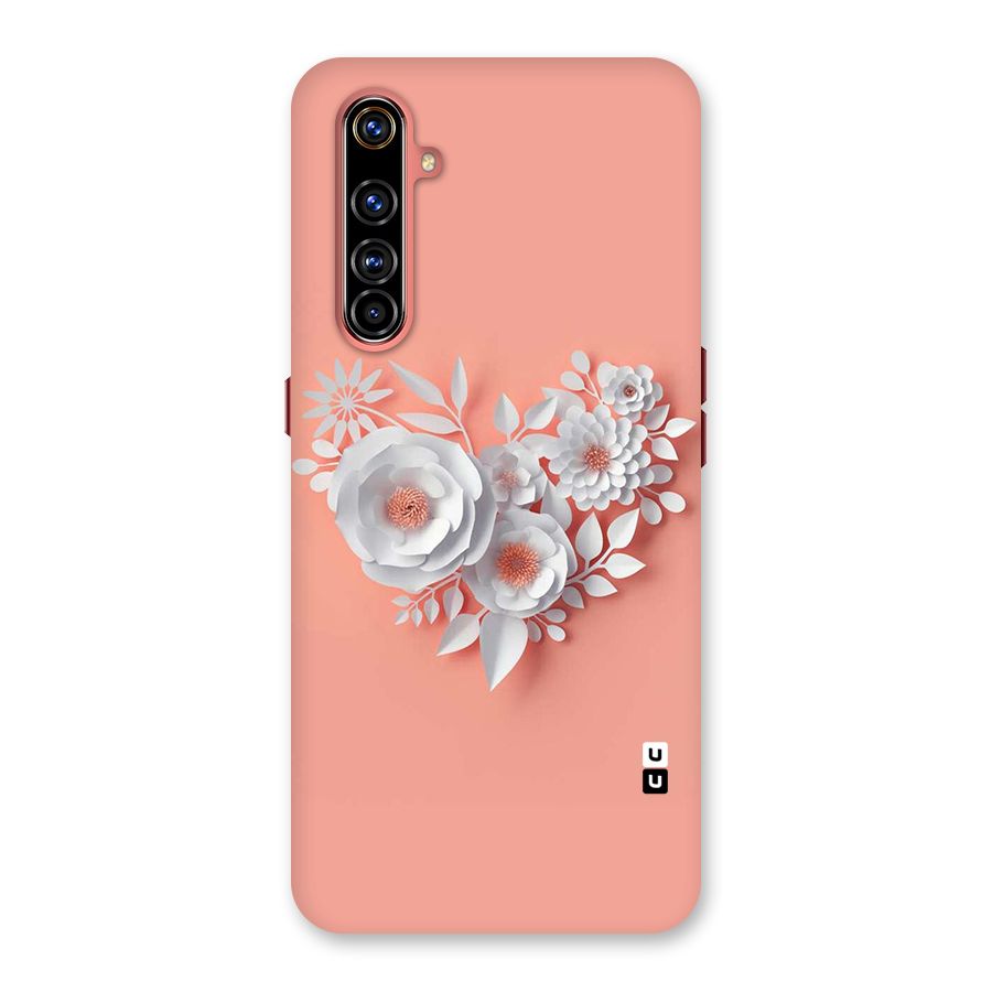 White Paper Flower Back Case for Realme X50 Pro