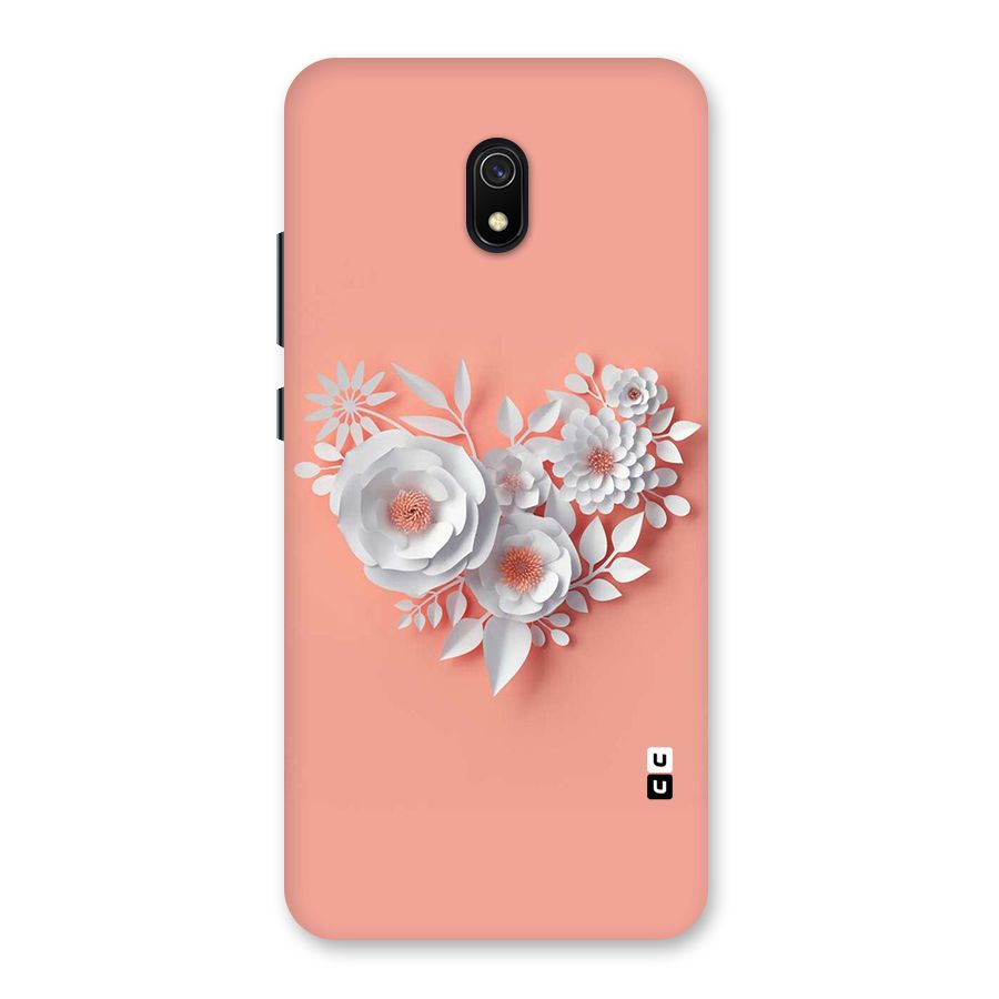 White Paper Flower Back Case for Redmi 8A