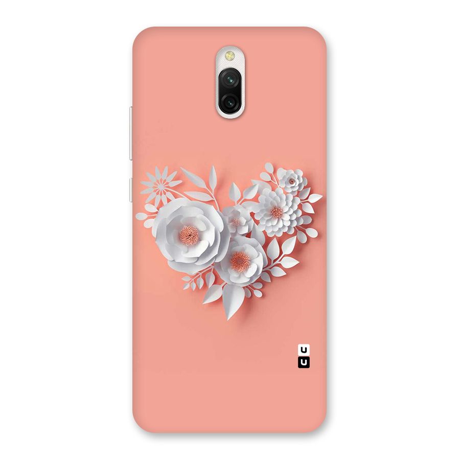 White Paper Flower Back Case for Redmi 8A Dual