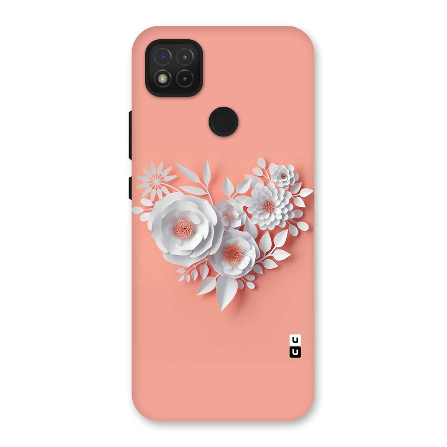 White Paper Flower Back Case for Redmi 9