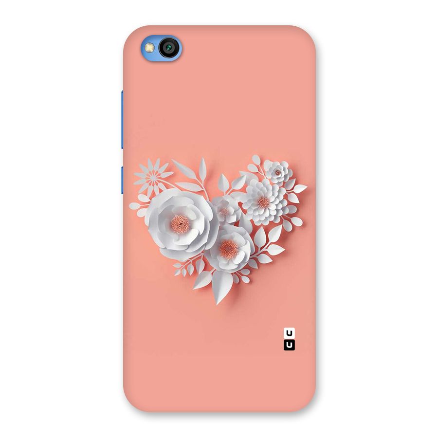White Paper Flower Back Case for Redmi Go