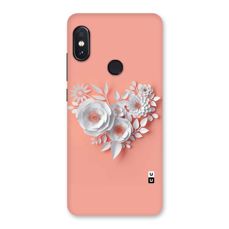 White Paper Flower Back Case for Redmi Note 5 Pro