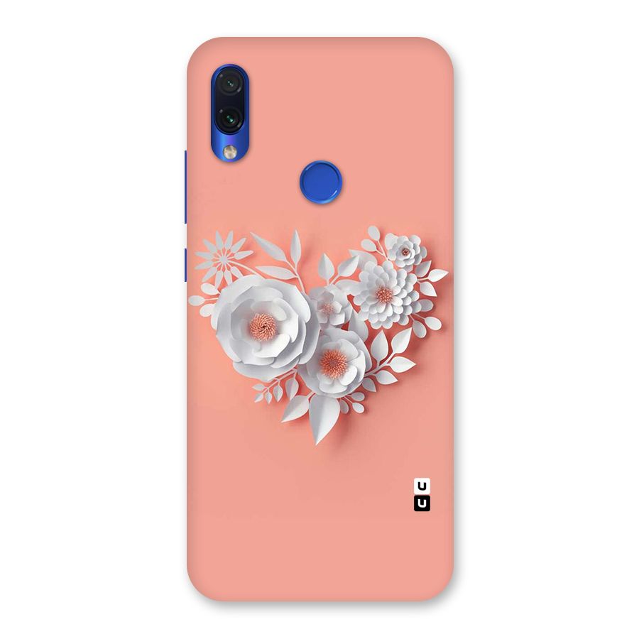 White Paper Flower Back Case for Redmi Note 7
