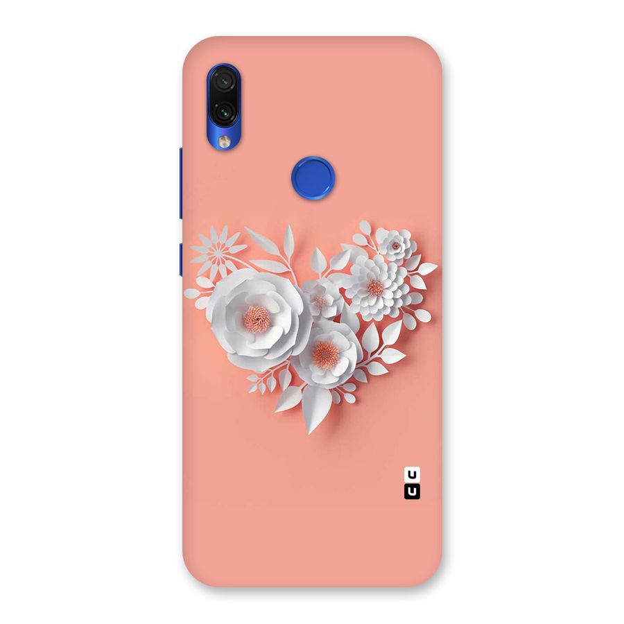 White Paper Flower Back Case for Redmi Note 7S