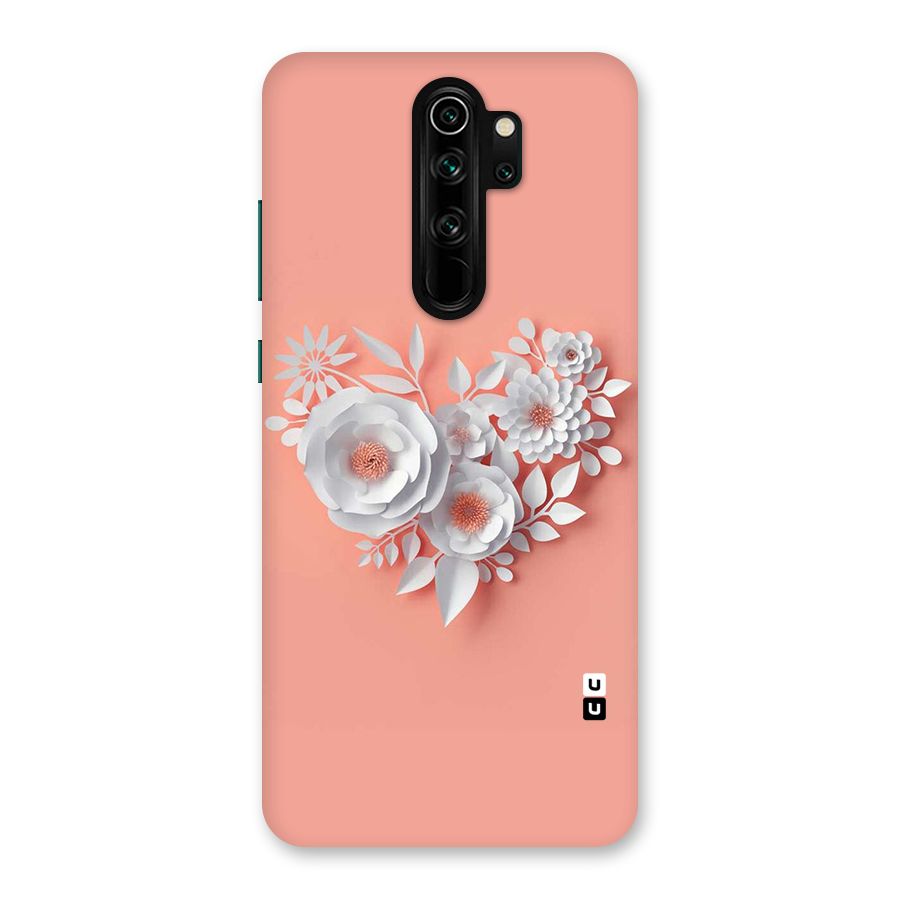 White Paper Flower Back Case for Redmi Note 8 Pro