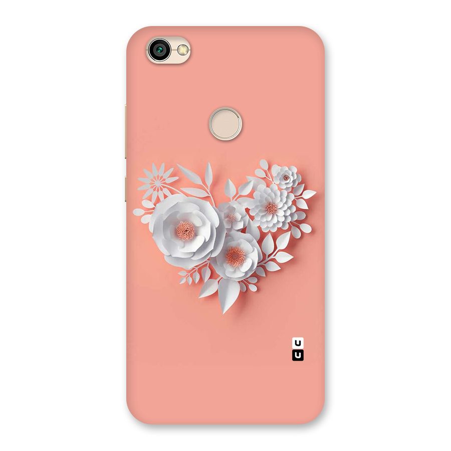 White Paper Flower Back Case for Redmi Y1 2017