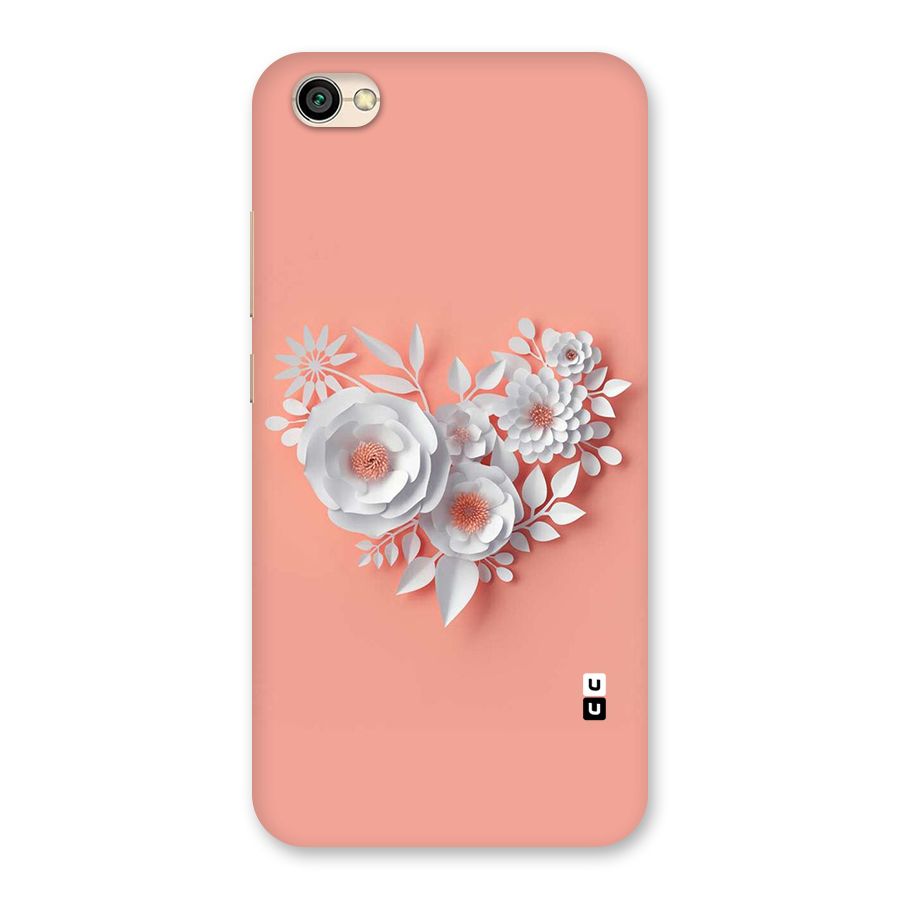 White Paper Flower Back Case for Redmi Y1 Lite