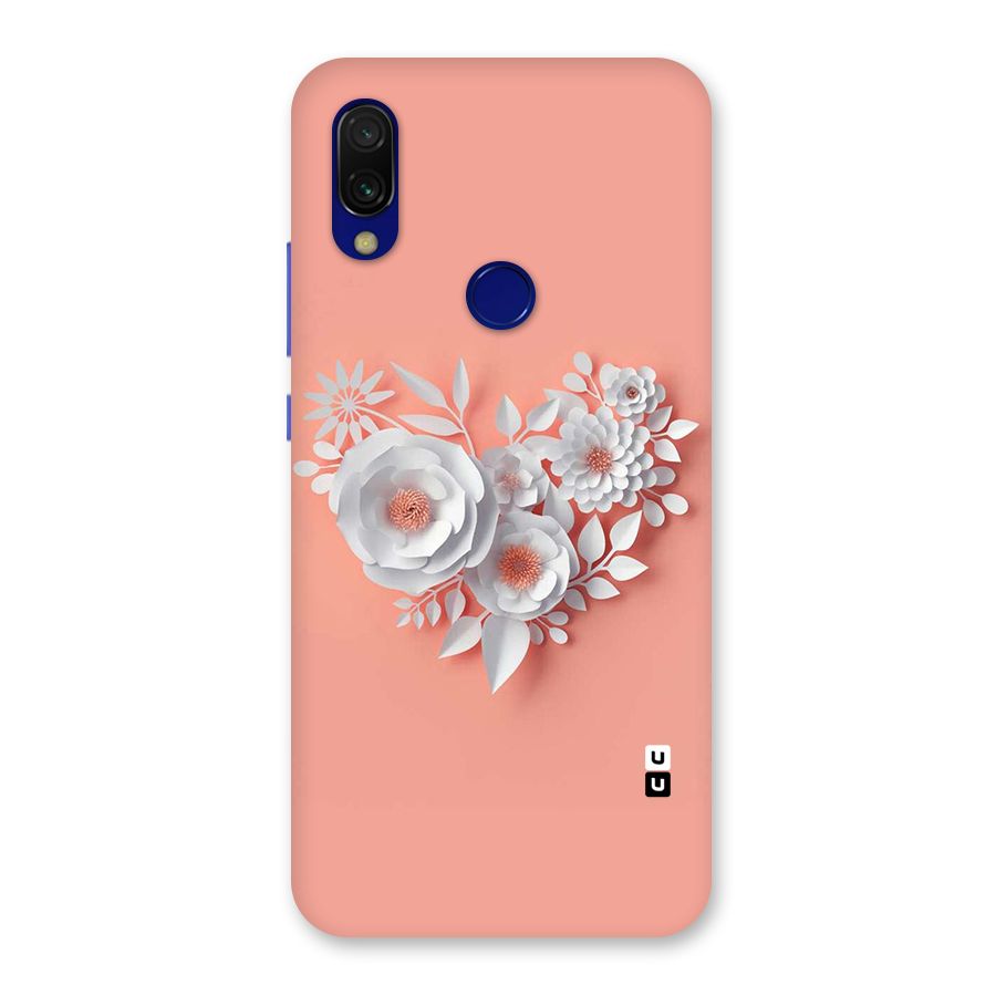 White Paper Flower Back Case for Redmi Y3
