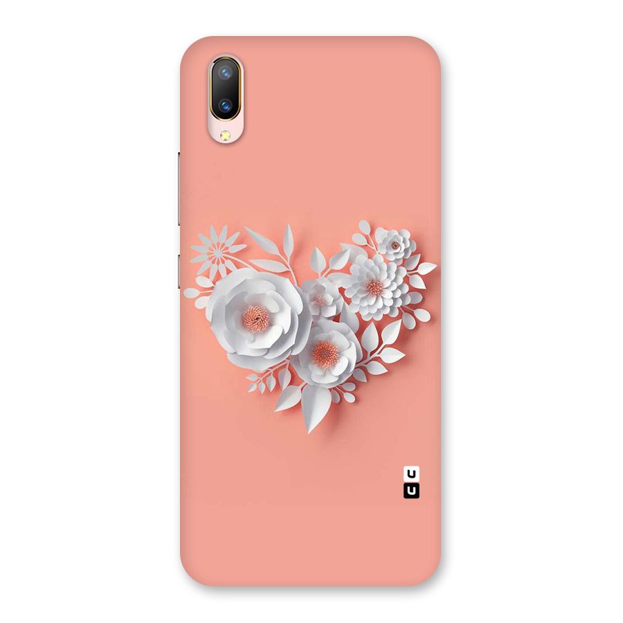 White Paper Flower Back Case for Vivo V11 Pro