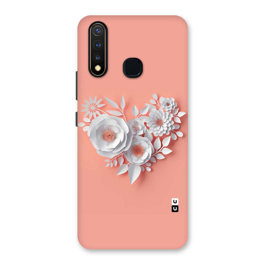 White Paper Flower Back Case for Vivo Y19