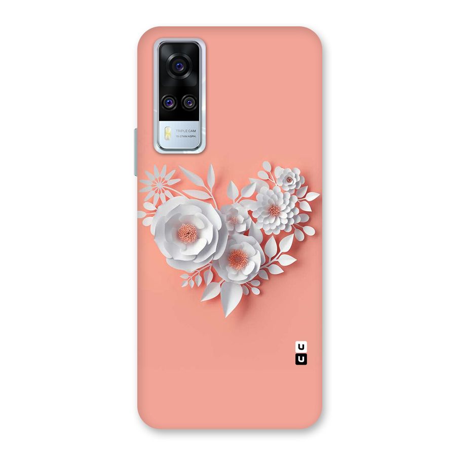 White Paper Flower Back Case for Vivo Y31