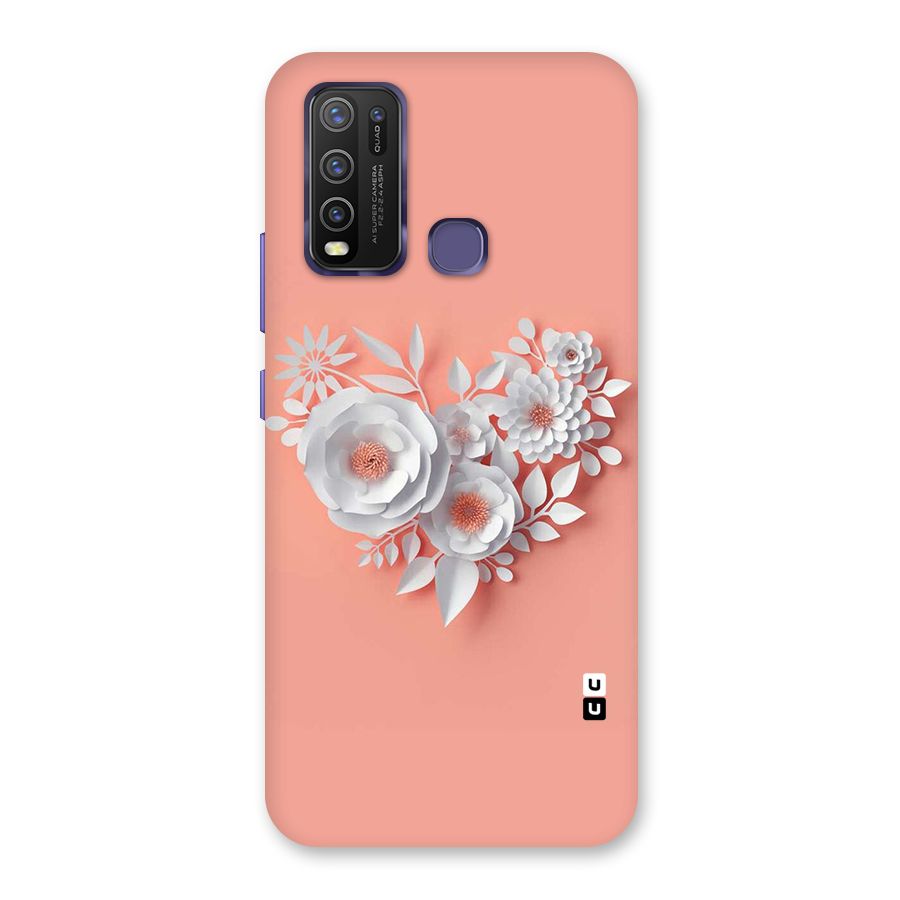 White Paper Flower Back Case for Vivo Y50
