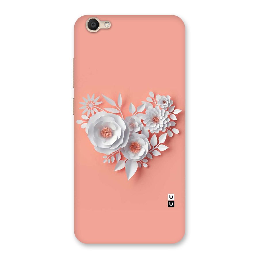 White Paper Flower Back Case for Vivo Y67