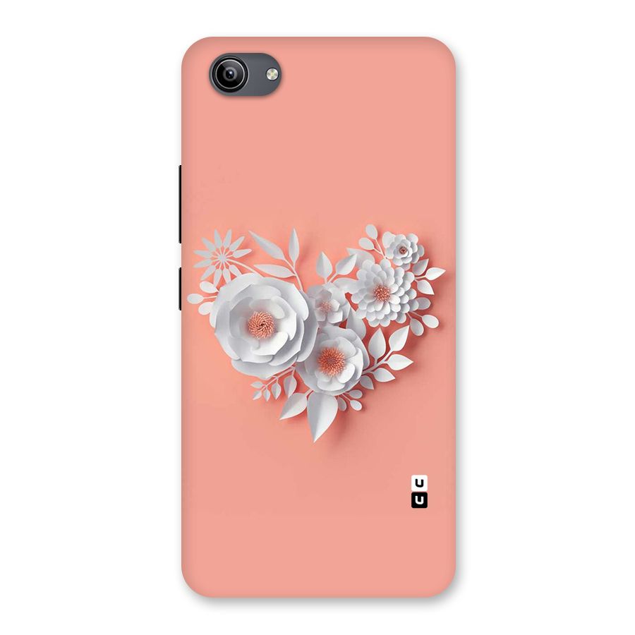 White Paper Flower Back Case for Vivo Y81i