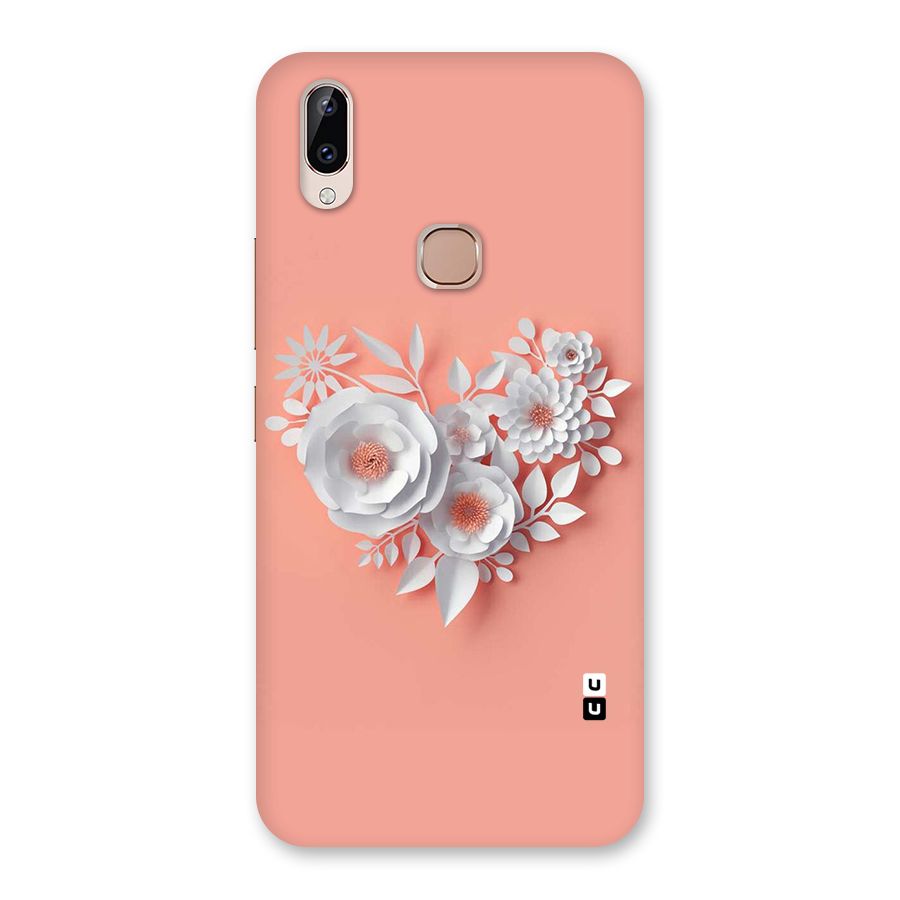 White Paper Flower Back Case for Vivo Y83 Pro