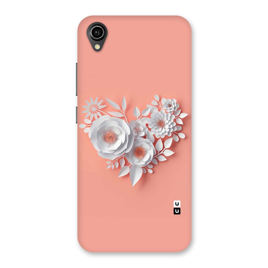 White Paper Flower Back Case for Vivo Y90