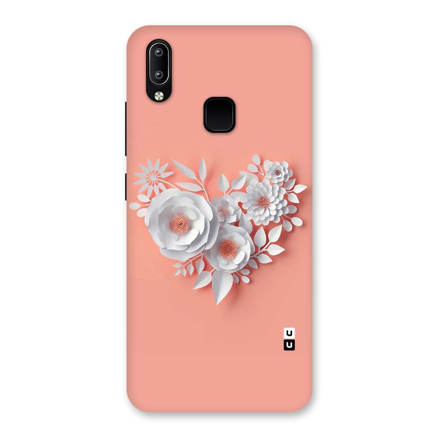 White Paper Flower Back Case for Vivo Y93