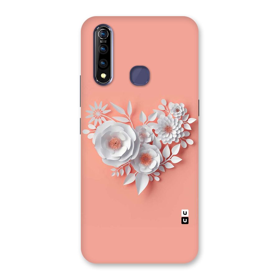 White Paper Flower Back Case for Vivo Z1 Pro