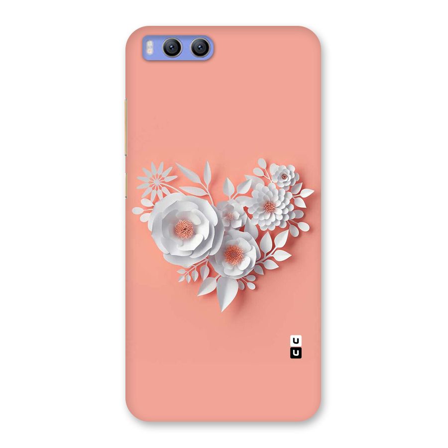 White Paper Flower Back Case for Xiaomi Mi 6