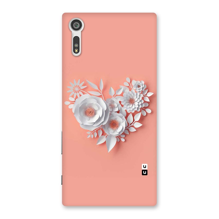 White Paper Flower Back Case for Xperia XZ